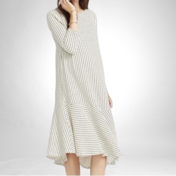 Hatch The Dash Knit Flounce Hem Dress SZ 0 Off White & black - Picture 2 of 13